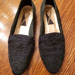 Mootsies Tootsies forest green flats 8.5 suede new